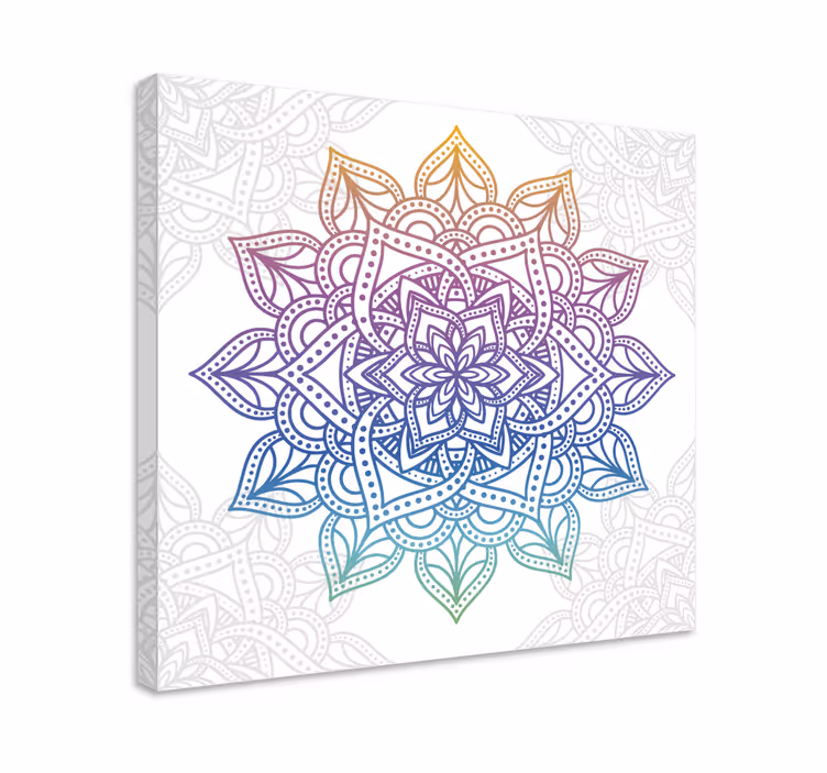 Drobė zen sudėtingas botanikos mandala - „Tenstickers“