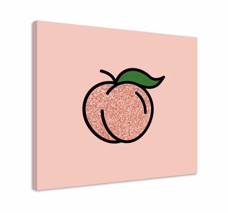 Drobė su vaisiais blizgantis persikas - „Tenstickers“