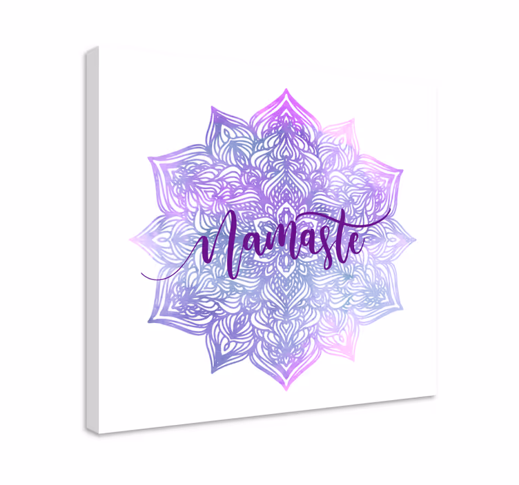 Violetinė mandala namaste mandala drobė sienų menas - „Tenstickers“