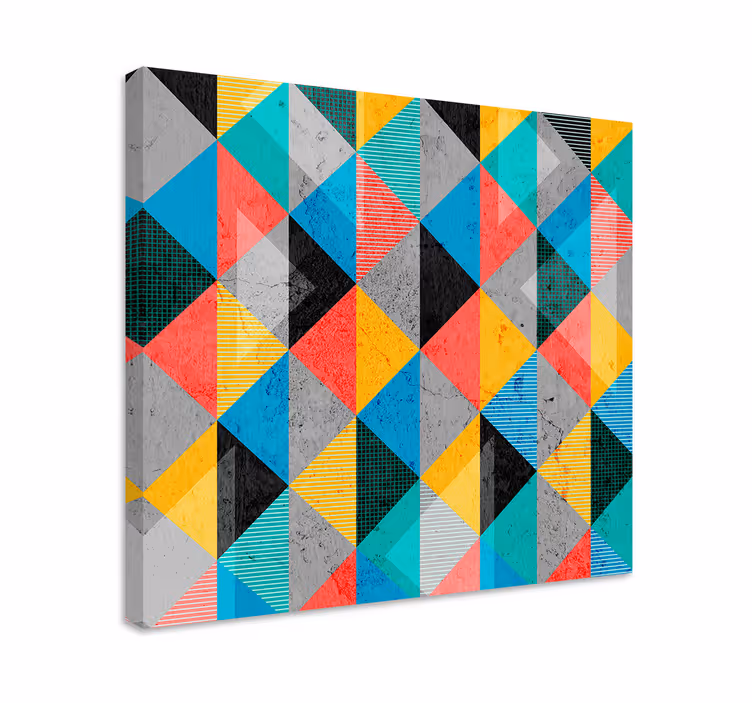 Rombo ir trikampio rašto geometrinė drobė - „Tenstickers“