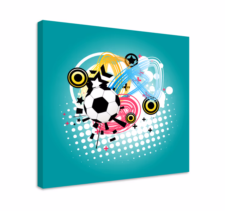 Drobė sportas futbolo kamuolio veiksmas - „Tenstickers“