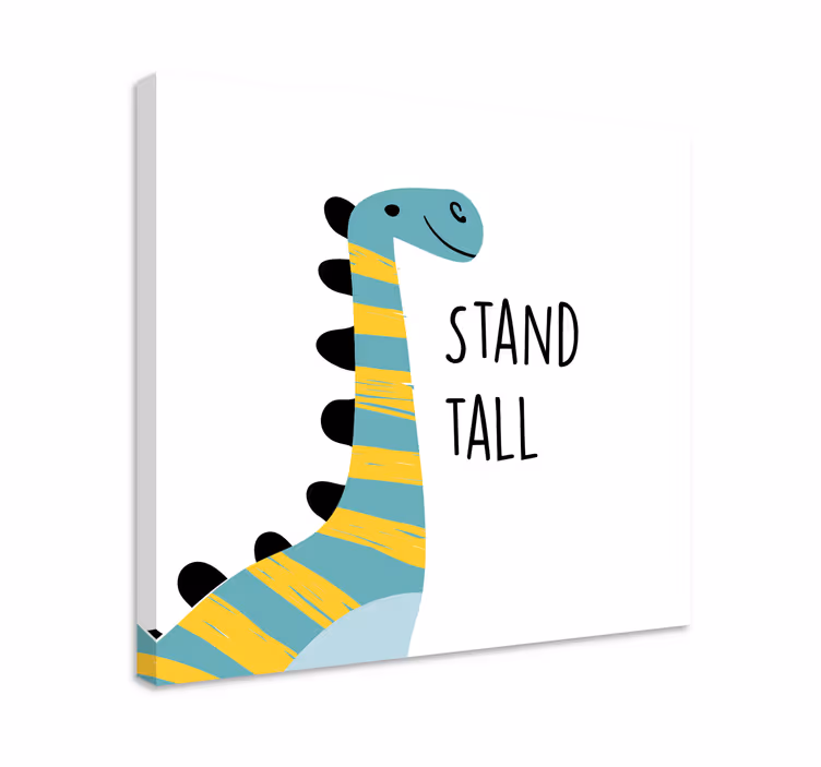 Drobė dinozauras laimingas dinozauras - „Tenstickers“