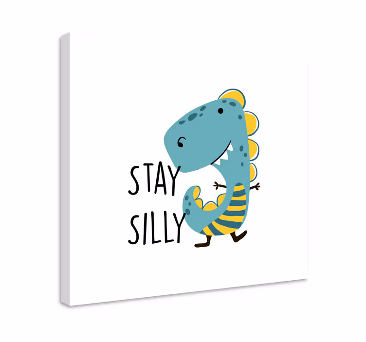 Drobė dinozauras išlik smagus dinozauras - „Tenstickers“