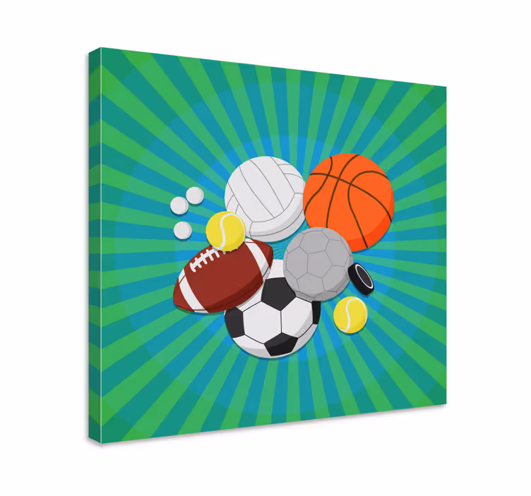 įvairūs sportiniai kamuoliai Drobė sportas - „Tenstickers“