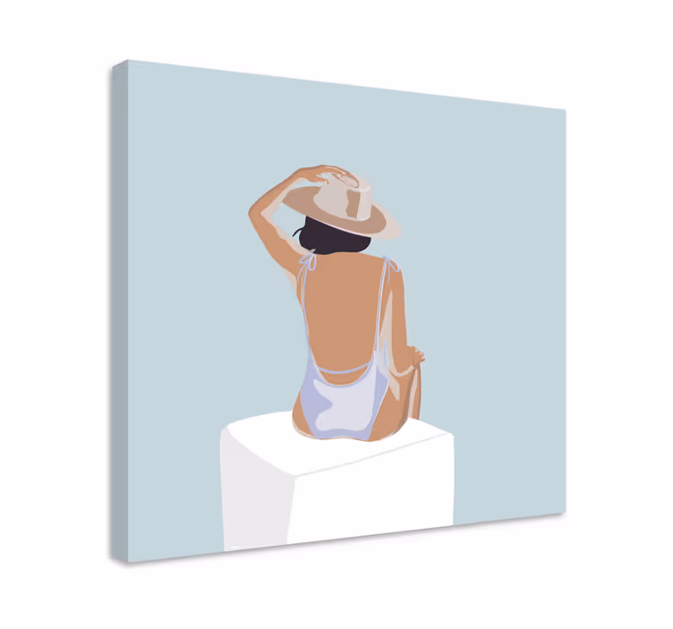Mados merginos minimalistinio stiliaus sienų atspaudai - „Tenstickers“