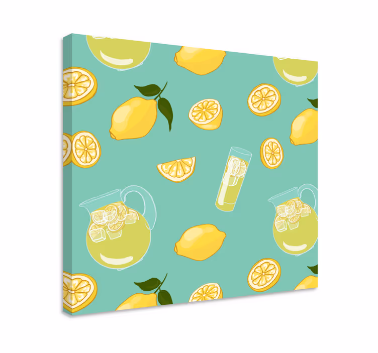 Stiklinė su citrina ir vaisių drobė - „Tenstickers“