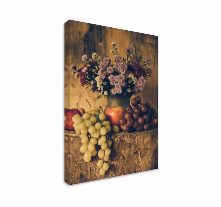 Teptuku dažyti vynuoges ir vazos vaisių drobę - „Tenstickers“