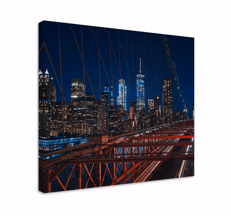 Drobė miestai ir šalys brooklyn bridge vaizdas - „Tenstickers“
