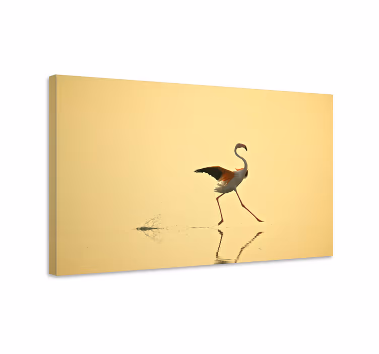 Drobė paukštis elegantiškas flamingo šokis - „Tenstickers“