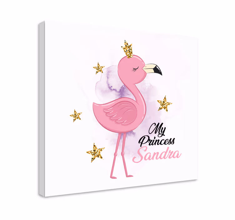 Miela flamingo princesė su paveikslaivardu - „Tenstickers“