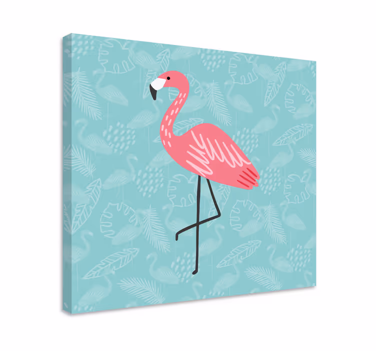 Spalvingi flamingo rašto gyvūnų paveikslaiatspaudai - „Tenstickers“