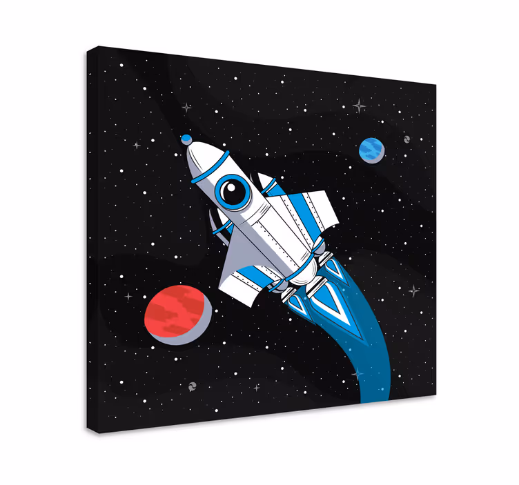 Drobė žaidimų stalas raketa erdvėje - „Tenstickers“