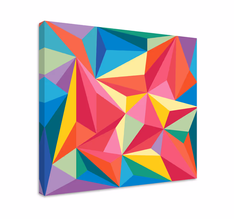 Spalvingas trikampio raštas Drobė geometrinis - „Tenstickers“