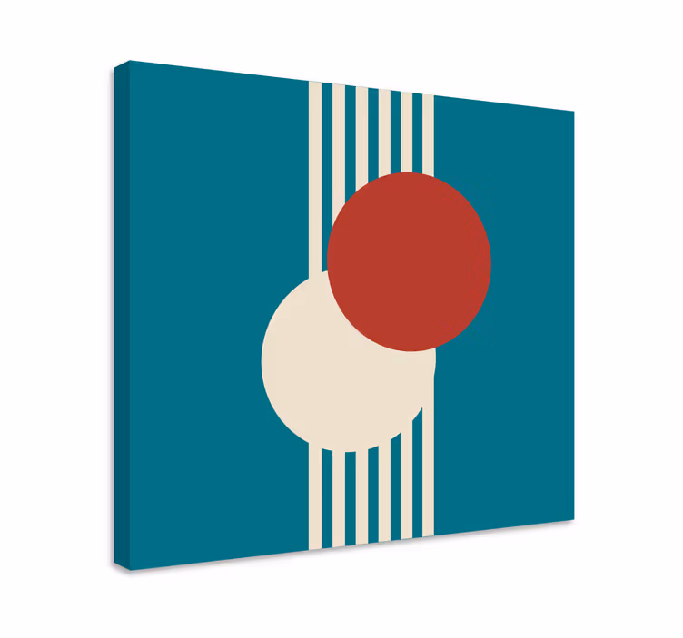 Du apskritimai abstraktaus meno geometrinė drobė - „Tenstickers“