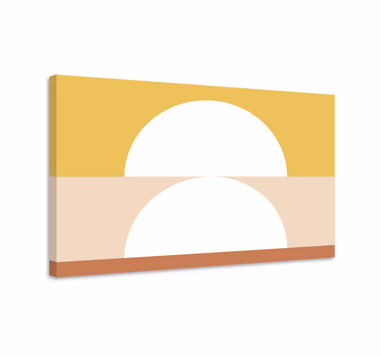 Du pusiau apskritimai geometrinio meno geometrinė drobė - „Tenstickers“