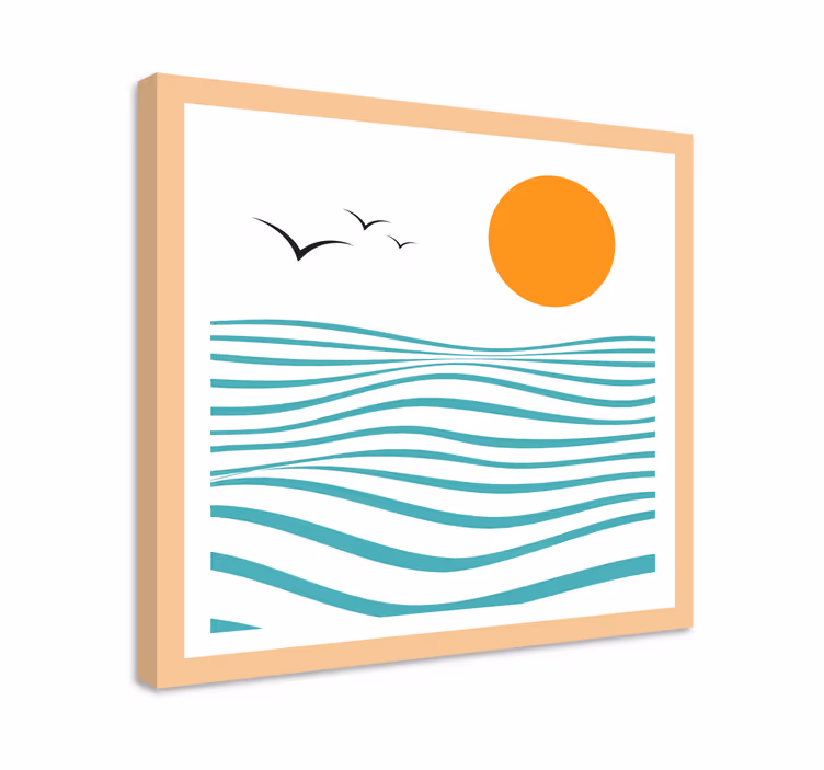 Jūros abstrakčių meno geometrinė drobė - „Tenstickers“
