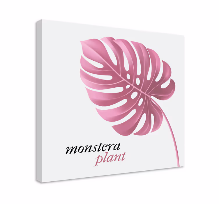 Drobė gėlės ir augalai monstera augalas - „Tenstickers“