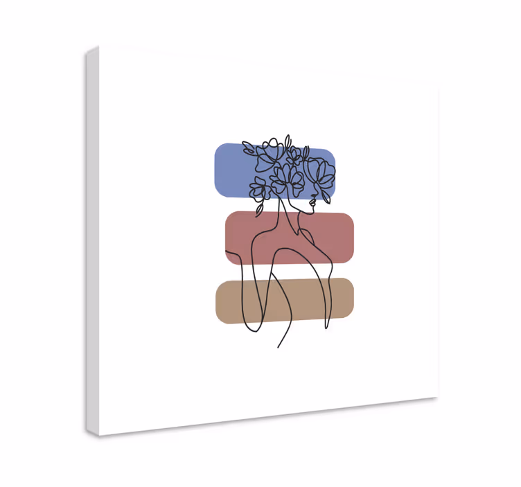 Drobė gėlės ir augalai minimalistinė gėlių figūra - „Tenstickers“