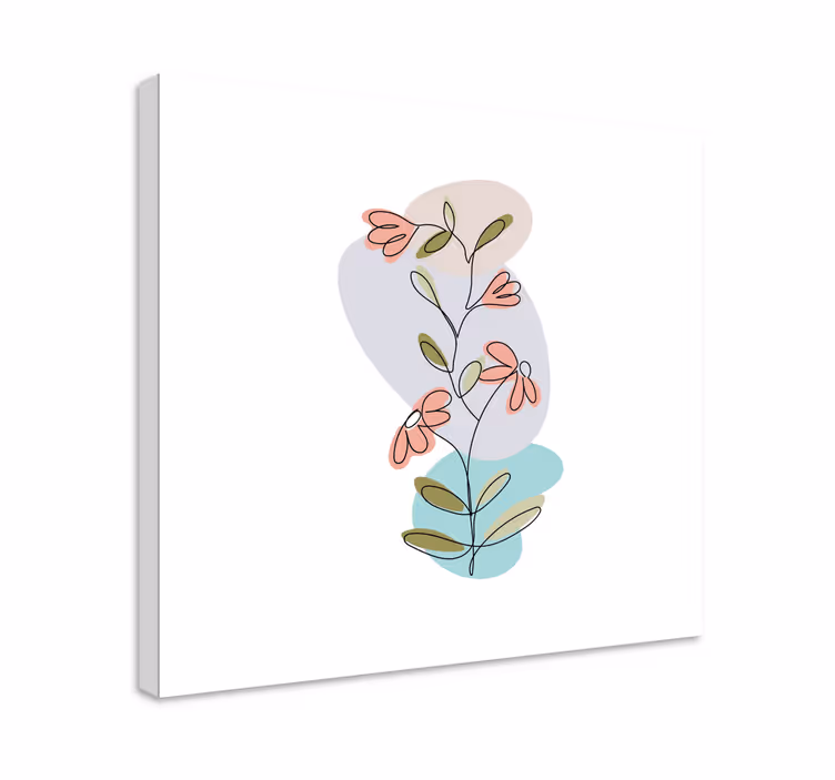 Drobė gėlės ir augalai botaninė kompozicija - „Tenstickers“