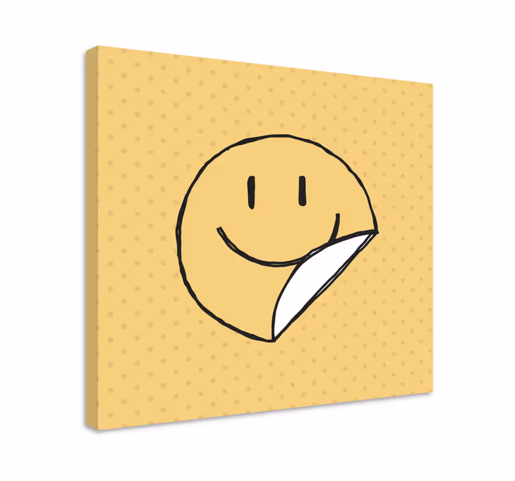 Drobė abc ir raidės Šypsenėlės emotikonas - „Tenstickers“