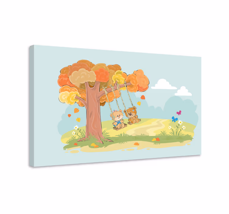 Meškos draugai Drobė vaikai - „Tenstickers“