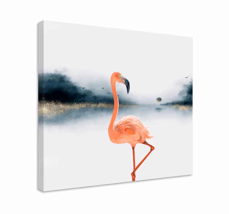 Elegantiškas flamingas Drobė peizažai - „Tenstickers“