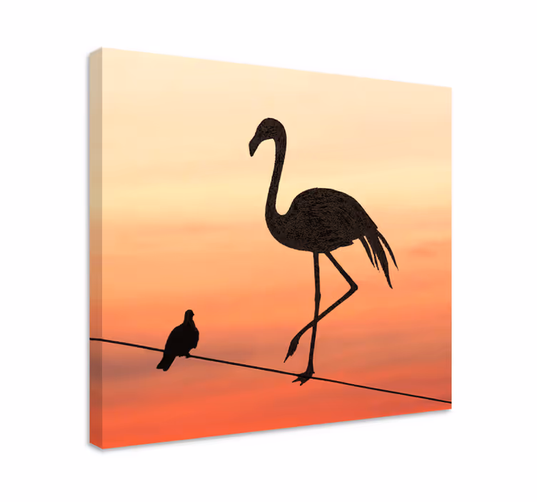 Flamingo ir paukščių dizaino įėjimo paveikslaimenas - „Tenstickers“