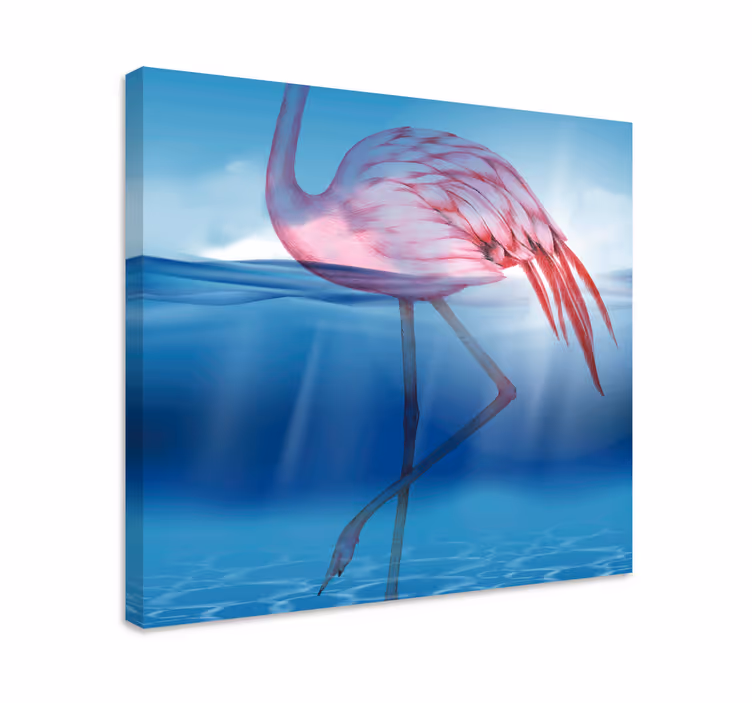 Drobė paukštis elegantiškame flamingo poze - „Tenstickers“