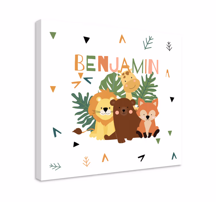 Laukiniai gyvūnai su lapais gyvūnų paveikslaiatspaudai - „Tenstickers“