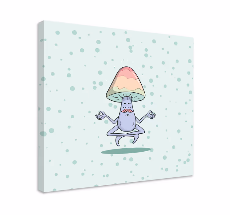 Drobė meditacinis grybas personažas - „Tenstickers“