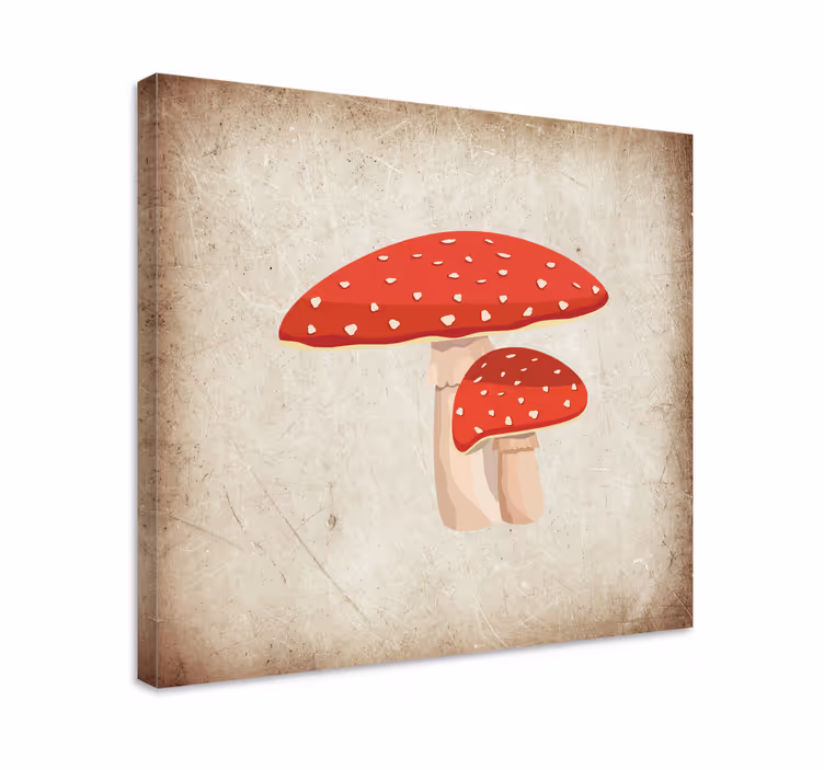 Amanita grybų iliustracija virtuvės spauda - „Tenstickers“