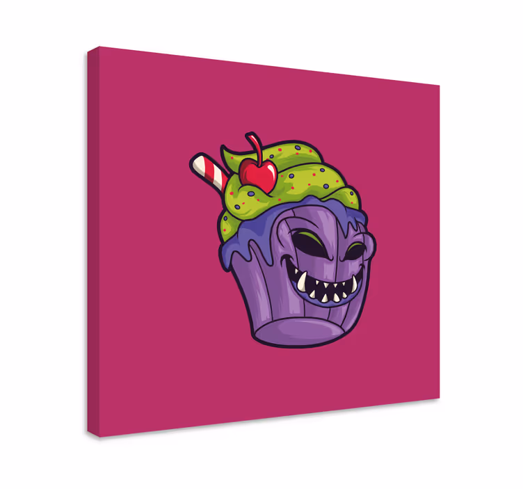 Grėsmingas keksiukų padaras Drobė kitas tekstas - „Tenstickers“