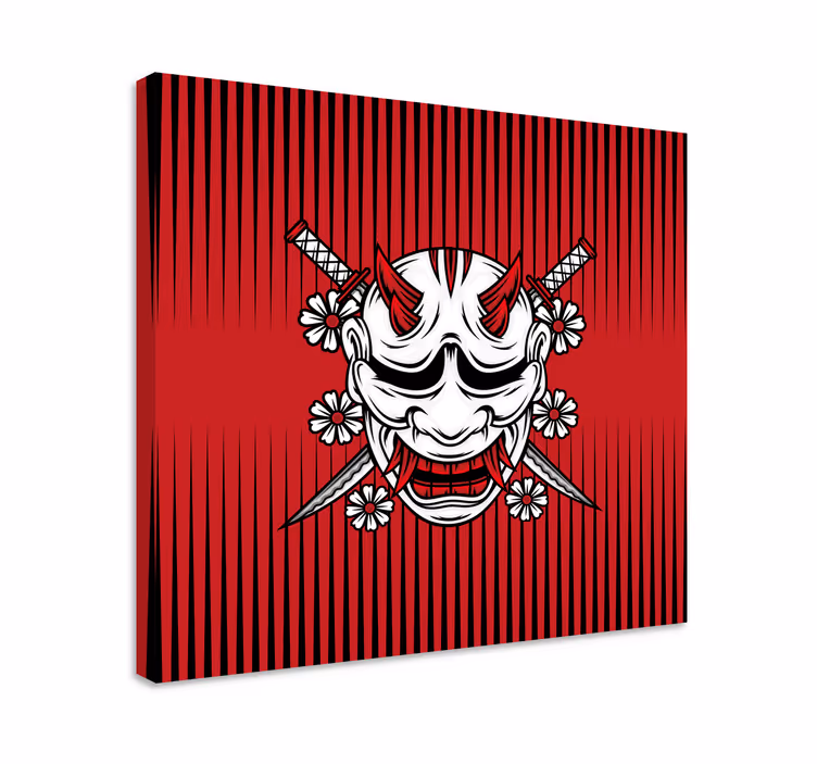 Drobė mandala demonų kaukės menas - „Tenstickers“