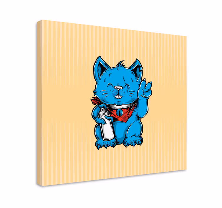 Drobė katė žaisminga mėlyna - „Tenstickers“