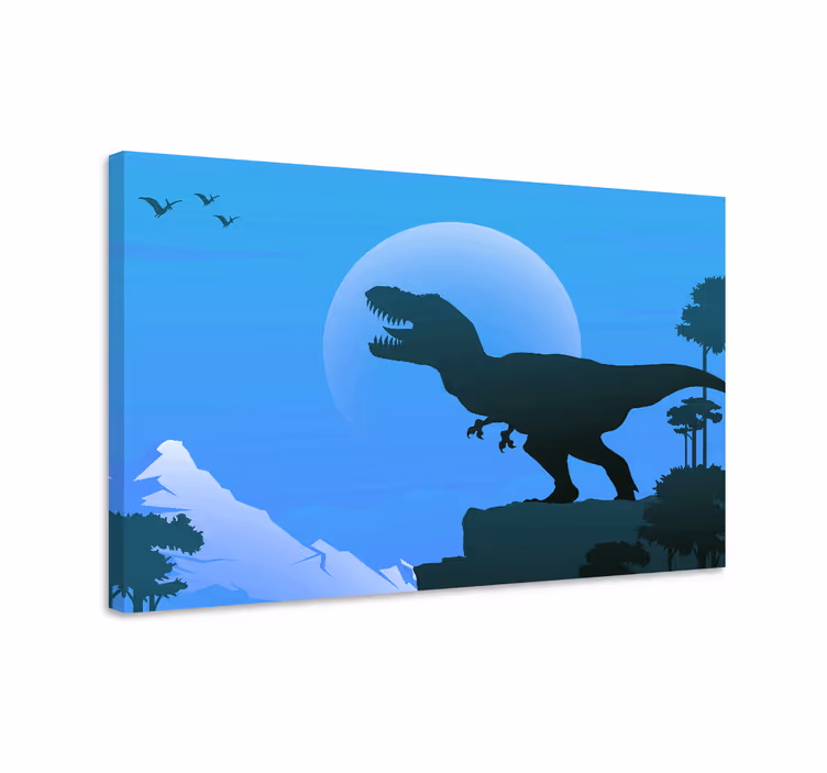 Drobė dinozauras t-rex siluetas - „Tenstickers“
