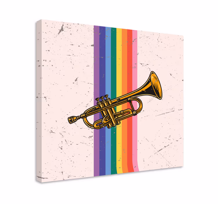 Drobė muzika trimitas su linijomis - „Tenstickers“