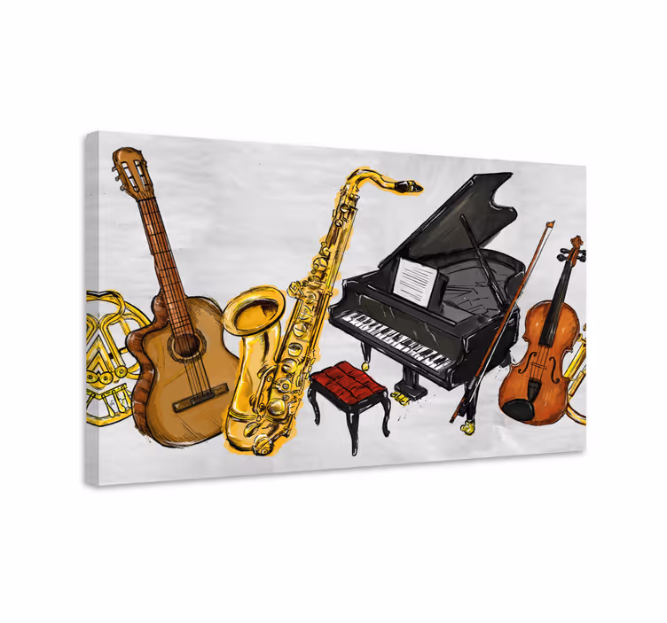Tapyba muzikos instrumentais drobė - „Tenstickers“