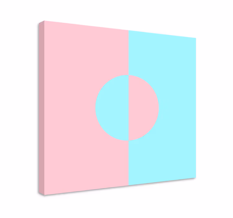 Drobė geometrinis ratas ir skirtumas - „Tenstickers“