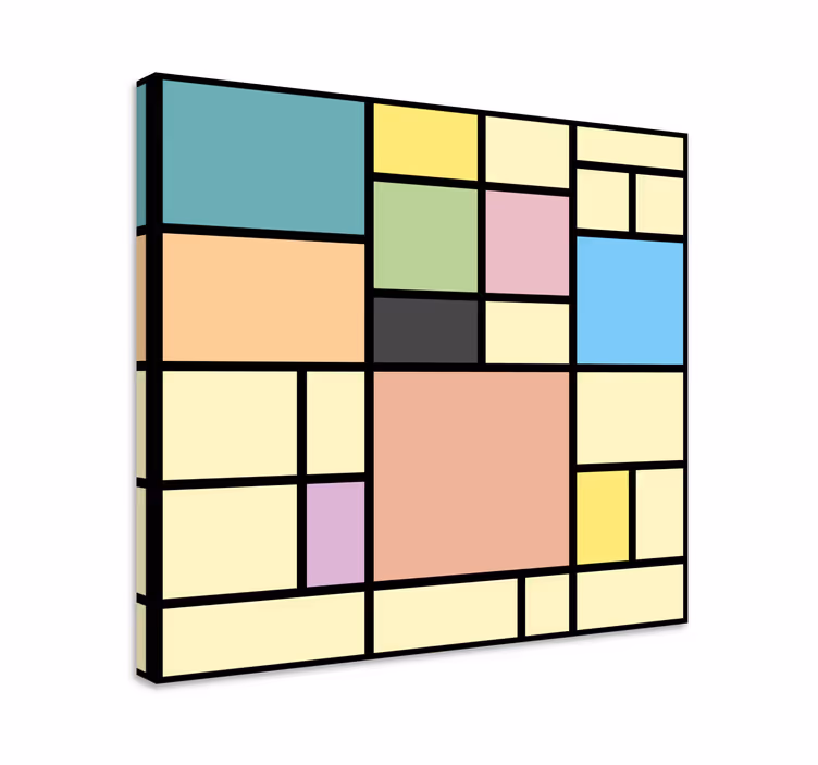 Drobė geometrinis gyvybingi geometriniai formatai - „Tenstickers“