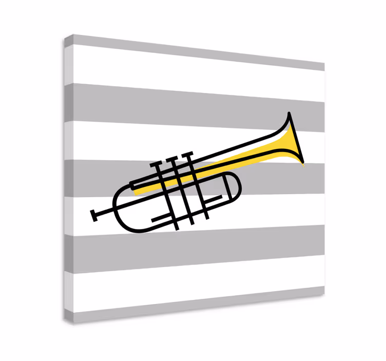 Trimitas lineart mielas dizaino muzikos drobė - „Tenstickers“