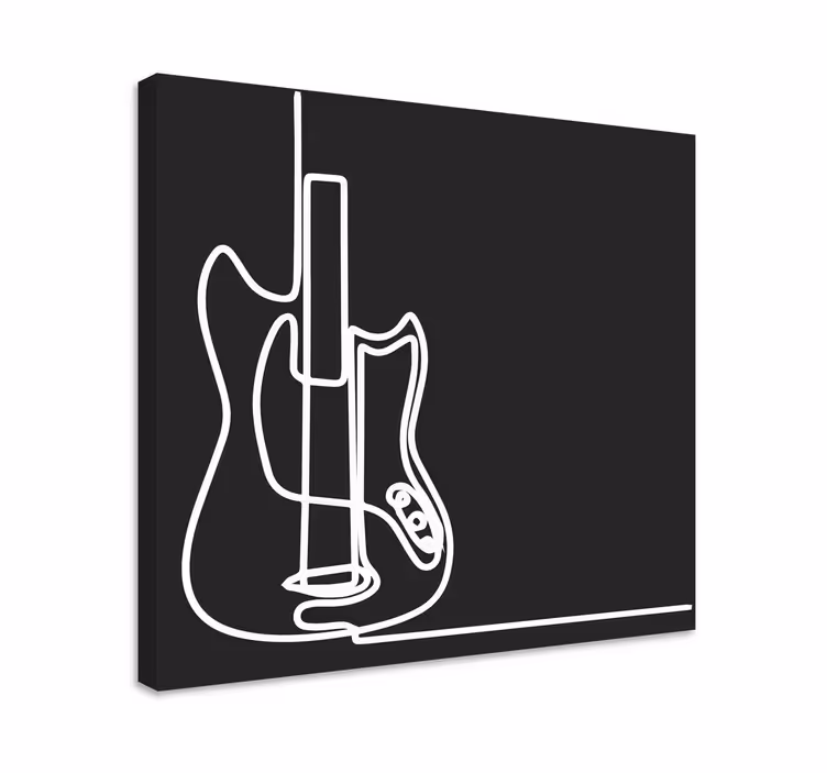 Drobė muzika elektrinės gitaros kontūras - „Tenstickers“