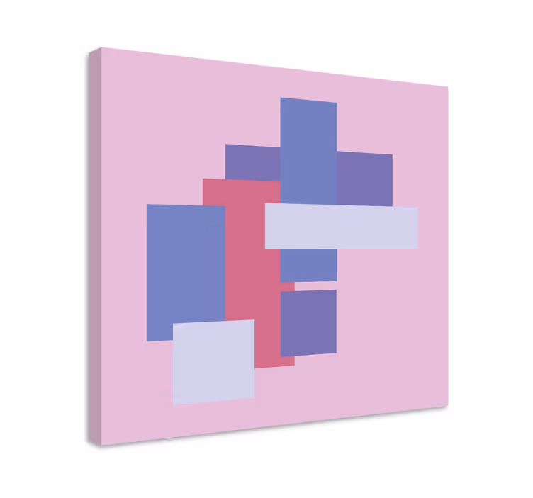Drobė geometrinis abstrakčių blokų kompozicija - „Tenstickers“