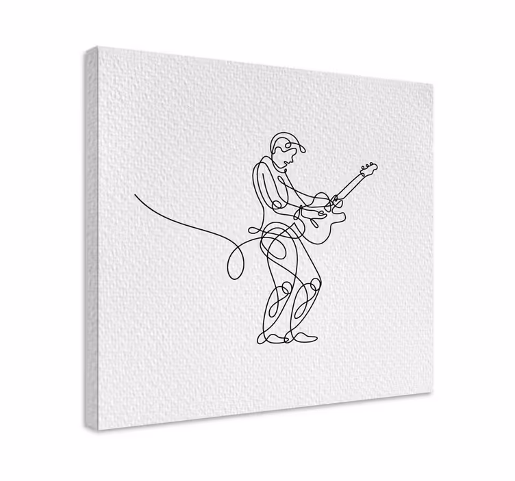 Gitara elegantiška minimalistinė muzikos drobė - „Tenstickers“