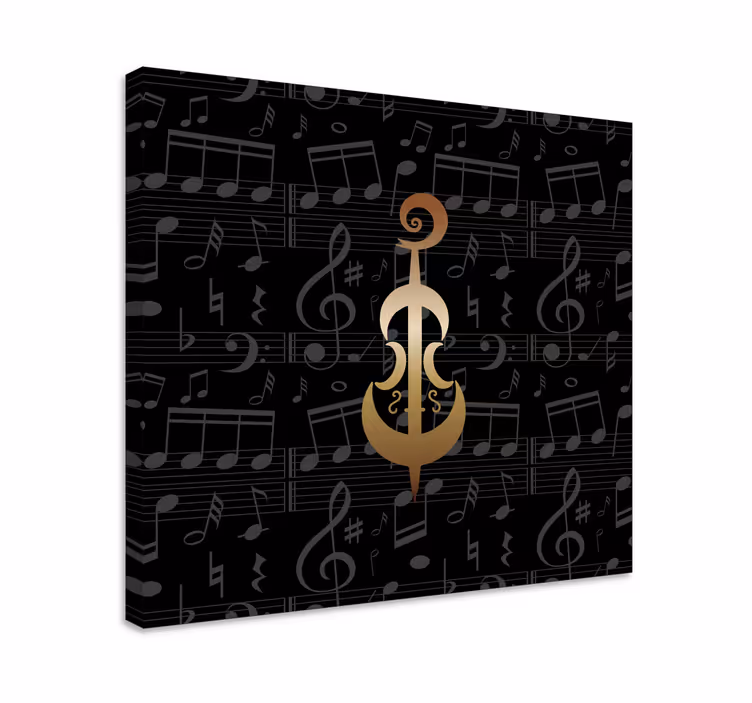 Drobė muzika elegantiškas muzikos simbolis - „Tenstickers“