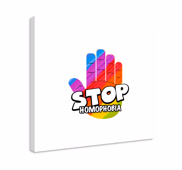 Sustabdyti homofobijos koncepciją rankos namų paveikslaiatspaudai - „Tenstickers“