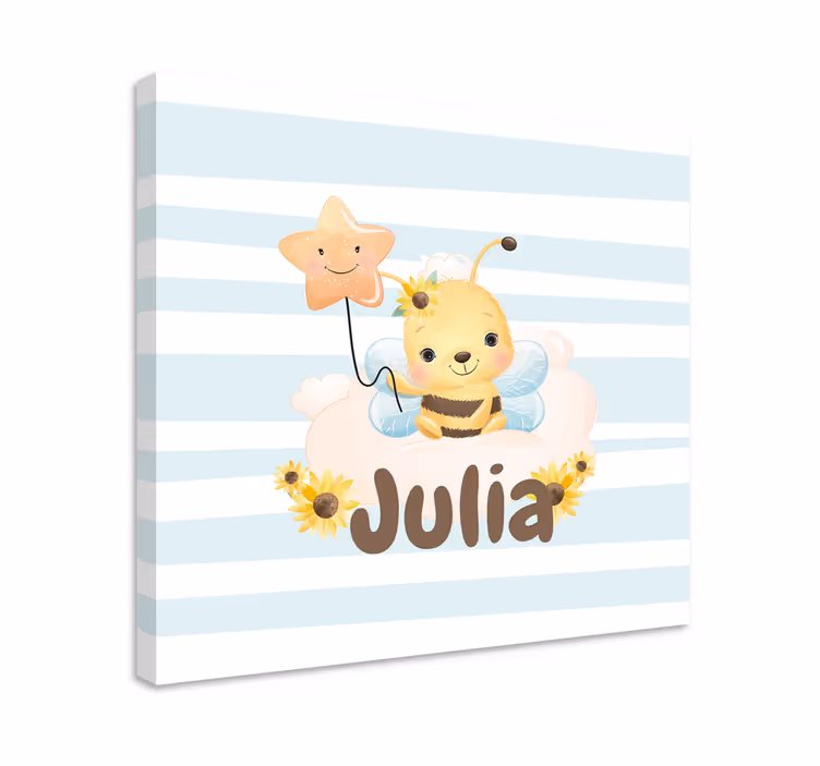Drobė gyvunais mielas bičių personažas - „Tenstickers“