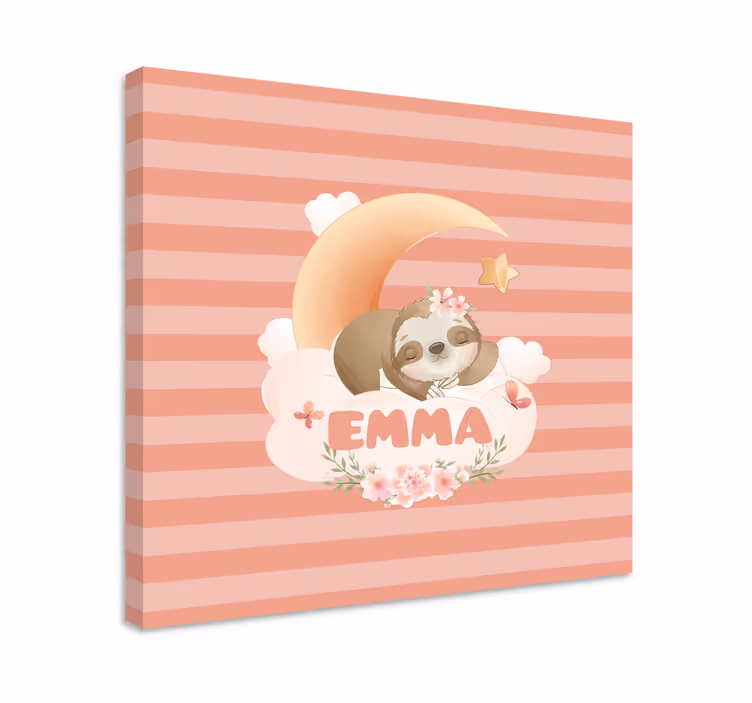 Drobė 3d tinginio ir mėnulio - „Tenstickers“