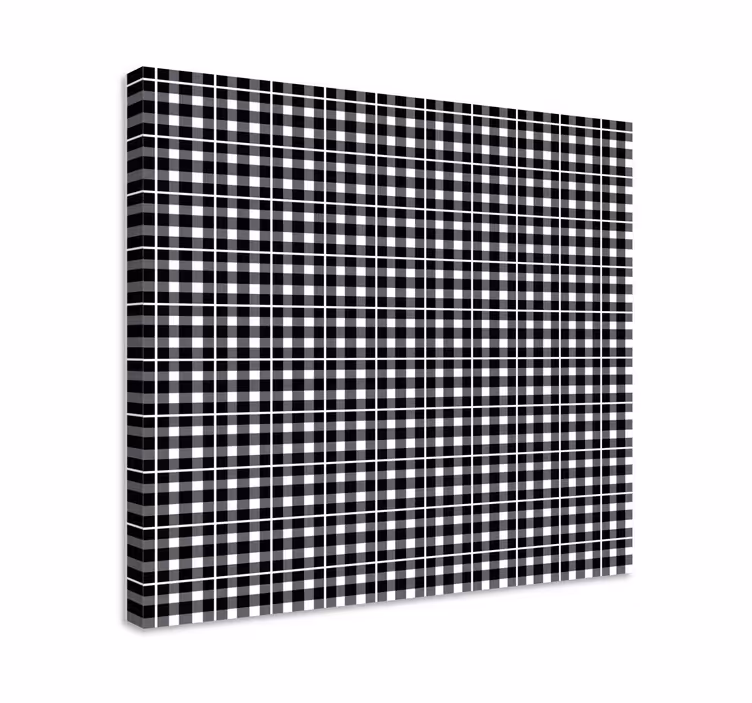 Drobė geometrinis juodai balta tinklelis - „Tenstickers“