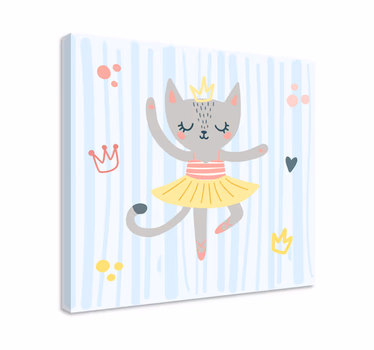 Drobė katė šokanti princesė - „Tenstickers“