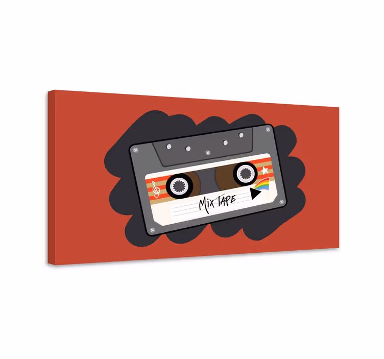 Drobė muzika retro mixtape dizainas - „Tenstickers“